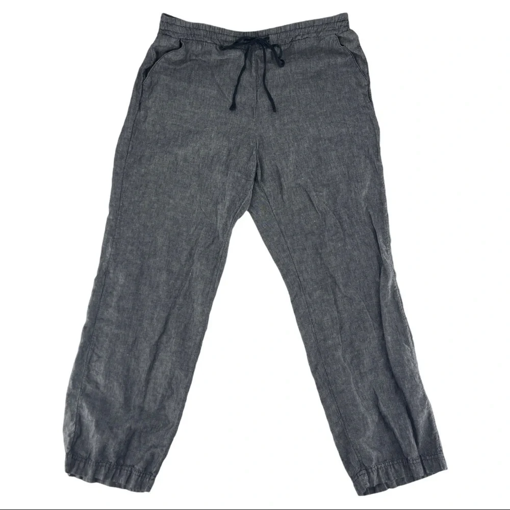 Croft & Barrow Cotton Linen Drawstring Joggers Grey Size XL - Picture 1 of 7